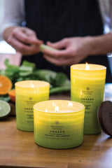 Candle Mind Body Serenity Scented Candle Awaken with Pure Essential Oils Lemongrass Lime Peppermint Large
