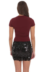 Basic Baby T in Burgundy