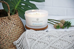 Candle 3 Wick Scented Candle Sea Salt Coconut Coffee Table Jar