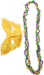 Mardi Gras Party Necklace Mask 18 Butterfly Masquerade Supplies Cool Novelty Masks Costumes and Accessories