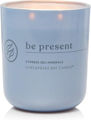 Candle Intentions Collection Candle Be Present Live in the moment Cypress Sea Minerals 13 oz Home Décor