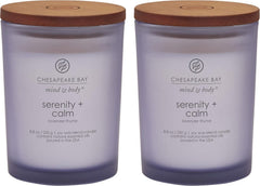 Candle Scented Candles Serenity Calm Lavender Thyme Medium Jar 2 Pack Perfect for Home Décor and Gifting
