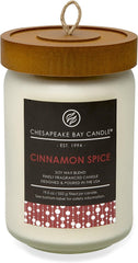 Candle Scented Candle Cinnamon Spice Large Jar White BRUN