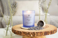 Candle Medium Jar Scented Candle Serenity Calm Lavender Thyme Home Décor Orange Gifting Idea Burn Time of 50 Hours Pack of 4