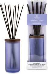 Candle Reed Diffuser Serenity Calm Lavender Thyme Gray Black