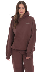 Los Angeles Fleece Hoodie in Brown