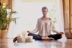 Candle Mind Body Serenity Scented Candle Meditate with Pure Essential Oils Ylang Ylang Lemon Cedarwood Large