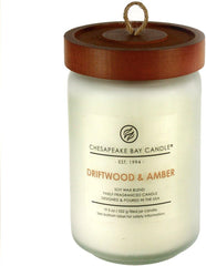 Candle Scented Candle Driftwood Amber Large Jar