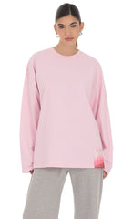 Lucy Graphic Crewneck Shirt in Pink
