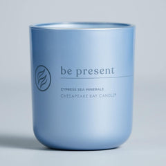 Candle Intentions Collection Candle Be Present Live in the moment Cypress Sea Minerals 13 oz Home Décor