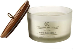 Candle PT18459 3 Wick Scented Candle White Gardenia Coffee Table Jar