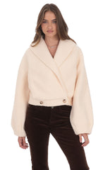 Boucl Jacket in Blush Beige