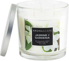 Aromascape 3 Wick Scented Jar Candle Jasmine Gardenia 2 Pack