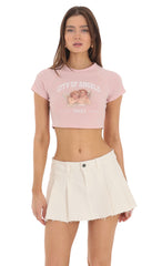 City of Los Angeles Graphic T Shirt in Pink