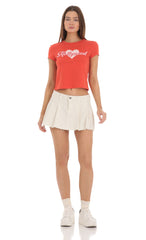 Hollywood Graphic T Shirt in Red
