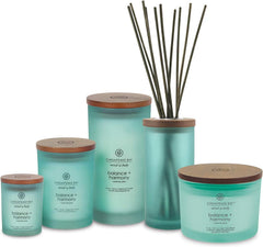Balance Harmony Scented Candles Water Lily Pear Fragrance Medium Size Natural Soy Wax 50 Hours Burn Time Pack of 2