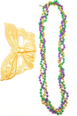 Mardi Gras Party Necklace Mask 18 Butterfly Masquerade Supplies Cool Novelty Masks Costumes and Accessories