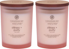 Candle Scented Candles Stillness Purity Rose Water Medium 2 Pack