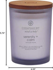 Candle Scented Candles Serenity Calm Lavender Thyme Peace Tranquility Cashmere Jasmine Medium 2 Pack