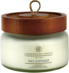 Candle Scented Candle Bay Cottage Linen White Amber Small