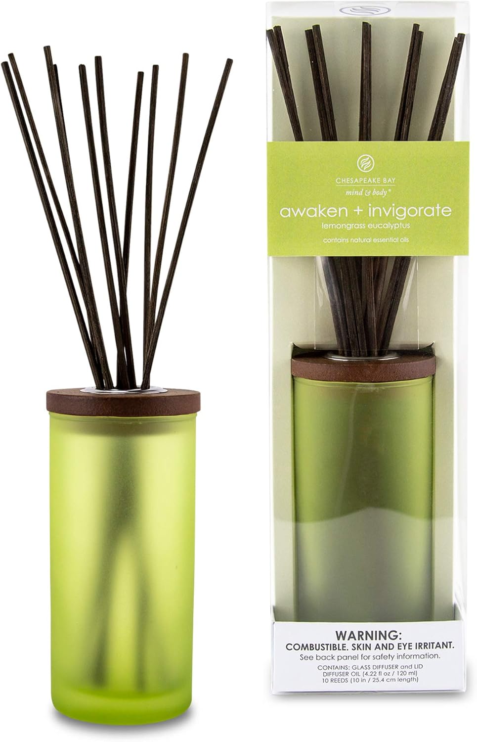 Candle Reed Diffuser Awaken Invigorate Lemongrass Eucalyptus
