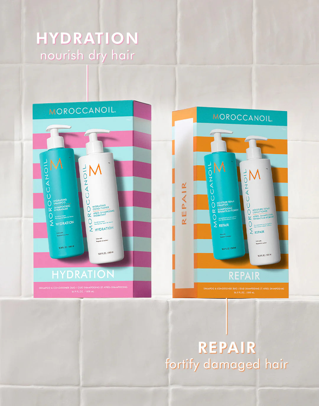 Hydrating Shampoo Conditioner Half Liter Set