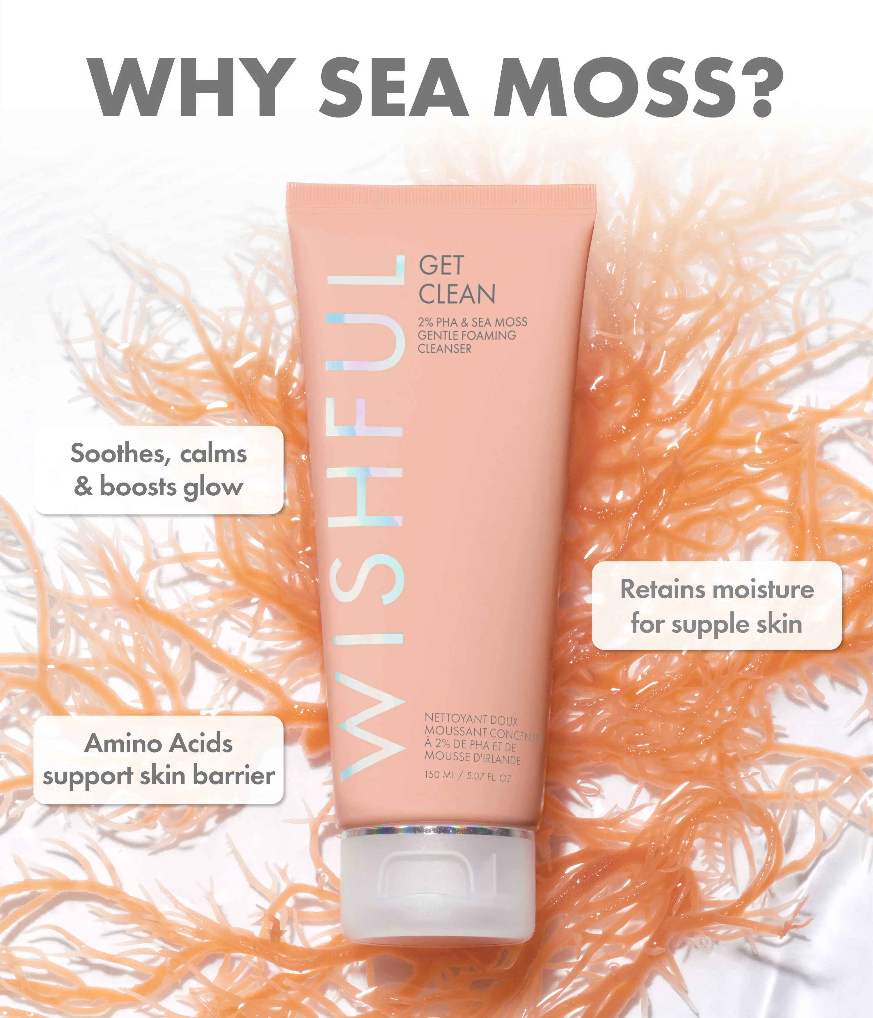 Get Clean 2 PHA Sea Moss Gentle Foaming Cleanser