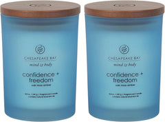 Candle Scented Candles Confidence Freedom Oak Moss Amber Medium 2 Pack