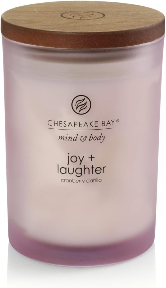 Candle Scented Candle Joy Laughter Cranberry Dahlia Medium Home Décor