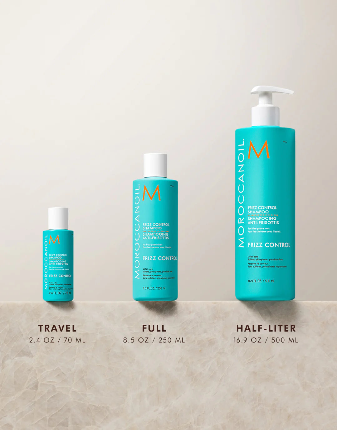 Frizz Control Shampoo Conditioner Half Liter Set