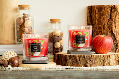 Aromascape 3 Wick Scented Jar Candle Apple Oak 2 Pack