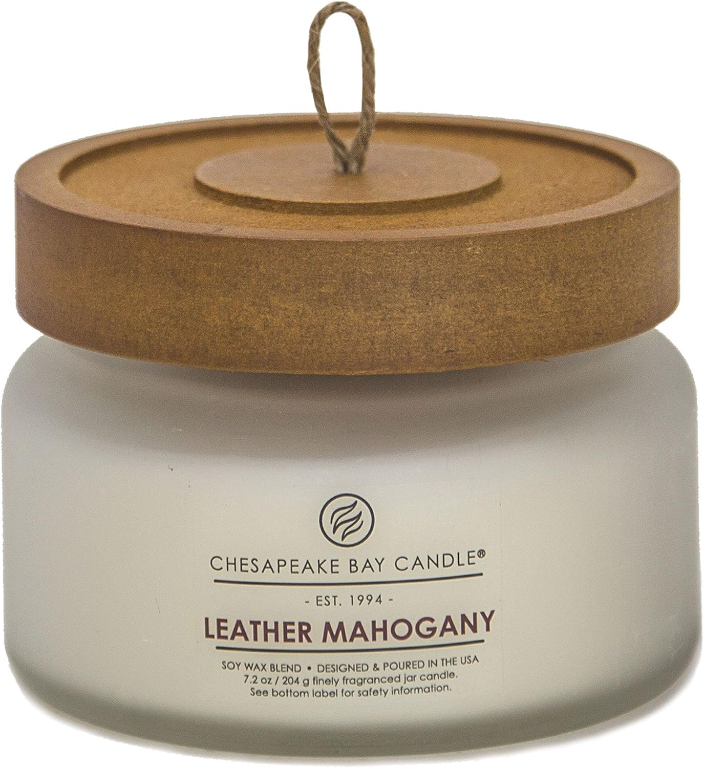 Candle Scented Candle Leather Mahogany Small