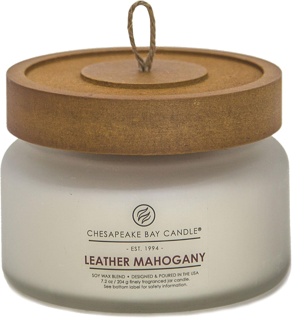 Candle Scented Candle Leather Mahogany Small