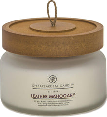 Candle Scented Candle Leather Mahogany Small