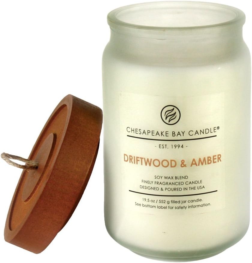 Candle Scented Candle Driftwood Amber Large Jar
