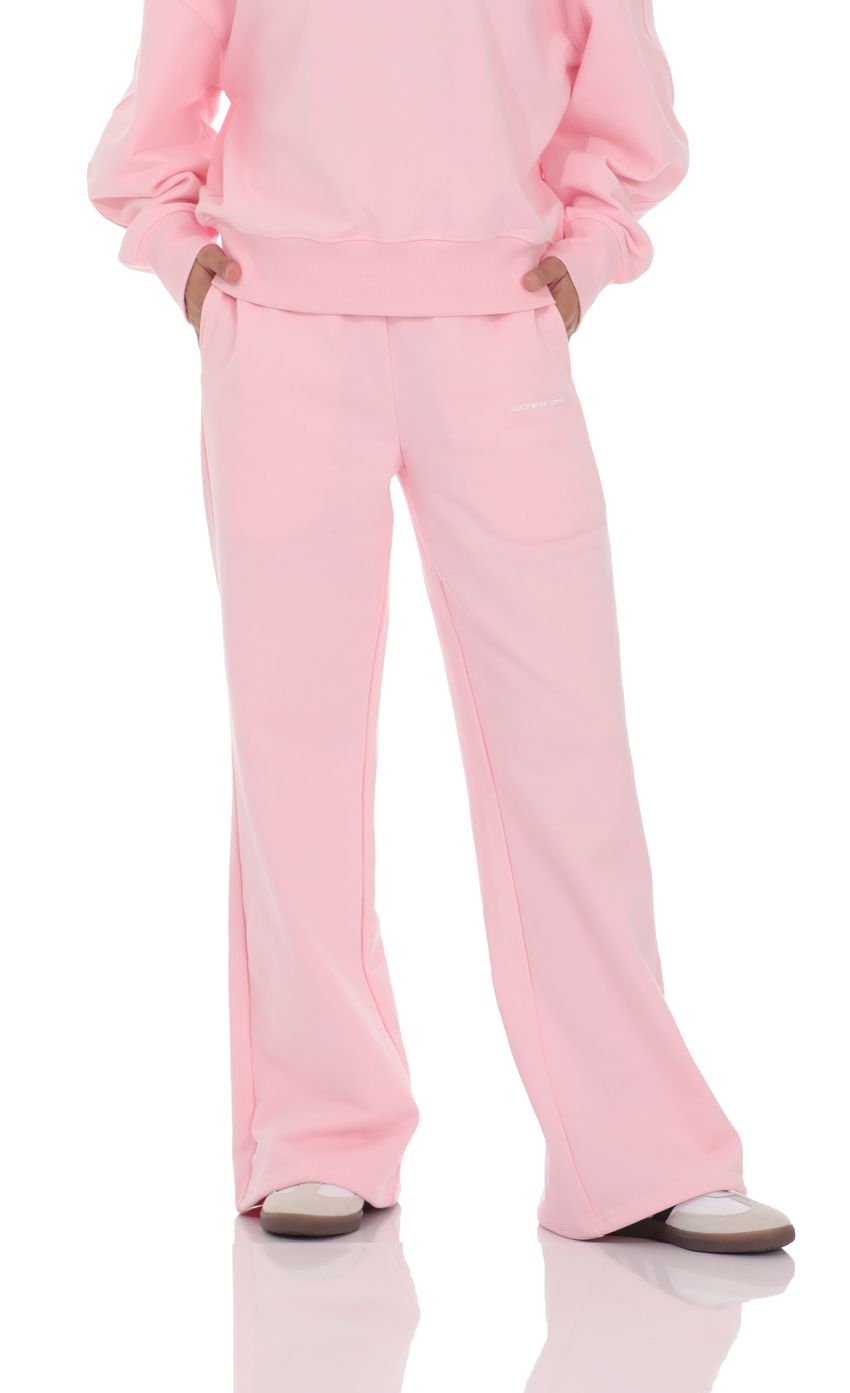 Cinchable Cuff Lucy Sweatpants in Pink