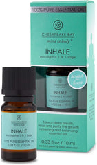 Candle PT40936 100 Pure Essential Diffuser Oil 10ml Inhale Eucalyptus Fir Sage