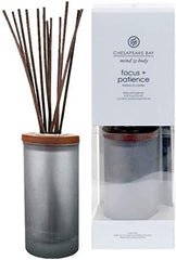 Candle Reed Diffuser Focus Patience Tobacco Cedar