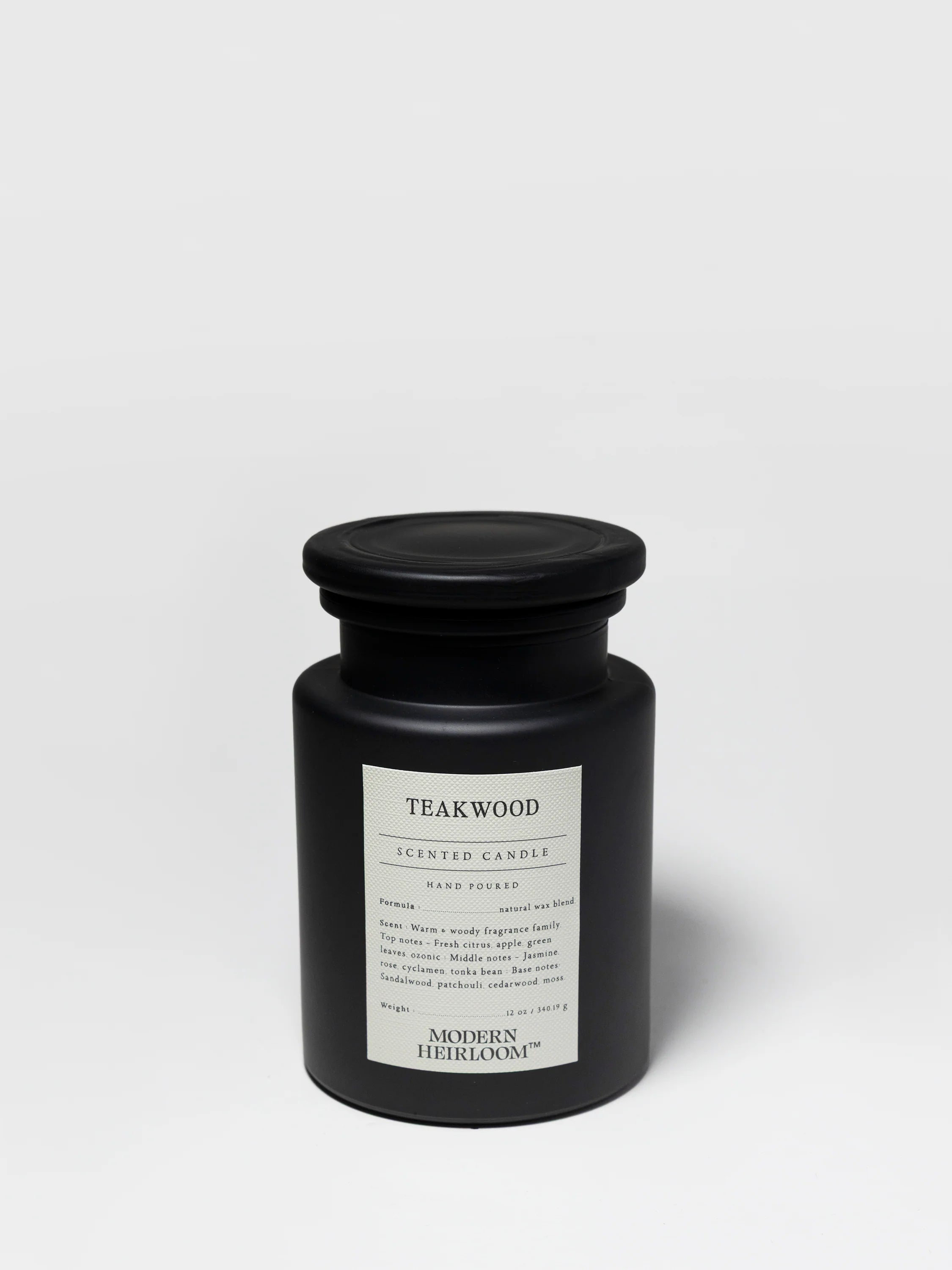 Teakwood 12 oz scented candle