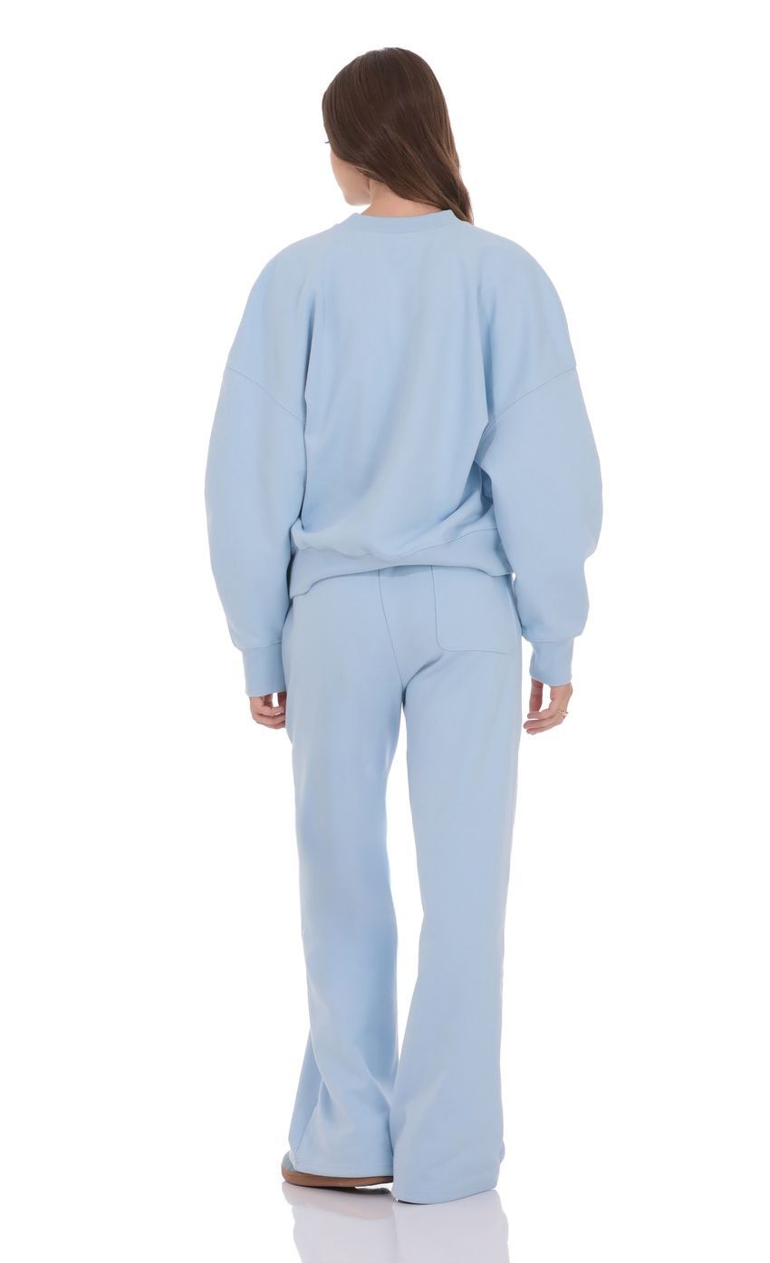 Cinchable Cuff Lucy Sweatpants in Blue