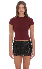 Basic Baby T in Burgundy