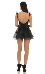 Corset A line Romper in Black