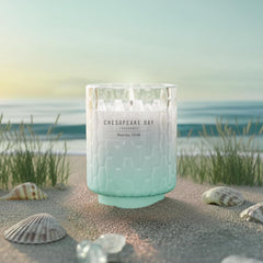 8oz Marine Drift Scented Candle Mood Evoking Fragrance Textured Sea Glass Inspired Jar Premium Soy Blend Wax with Essential Oils Coastal Fragrance for Home Décor or Gifting