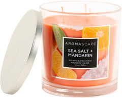 Aromascape 3 Wick Scented Jar Candle Sea Salt Mandarin