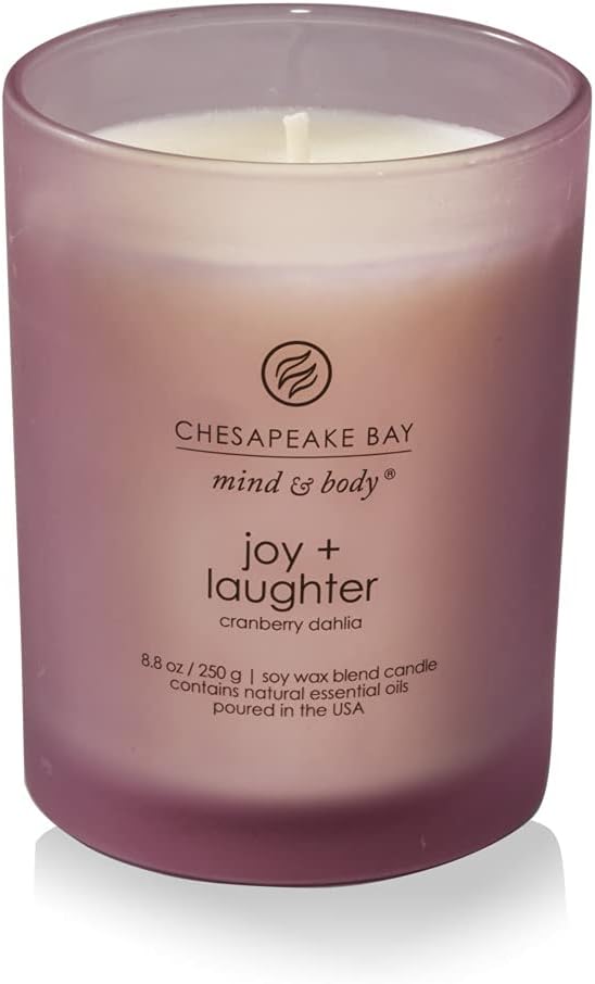 Candle Medium Jar Candles Joy Laughter Cranberry Dahlia and Confidence Freedom Oak Moss Amber 2 Count Home Décor