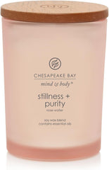 Candle Scented Candle Stillness Purity Rose Water Medium Jar 8 Ounce Home Décor