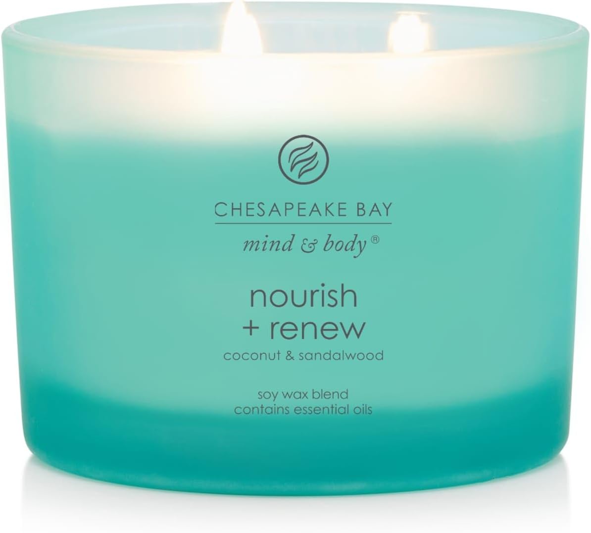 Candle Mind Body 3 Wick Coffee Table Jar Candle Nourish Renew Coconut Sandalwood