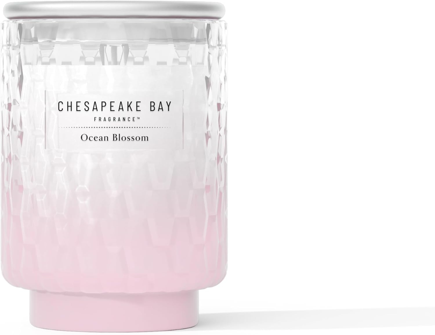 8oz Ocean Blossom Scented Candle Mood Evoking Fragrance Textured Sea Glass Inspired Jar Premium Soy Blend Wax with Essential Oils Coastal Fragrance for Home Décor or Gifting