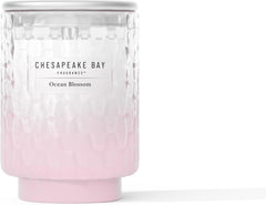 8oz Ocean Blossom Scented Candle Mood Evoking Fragrance Textured Sea Glass Inspired Jar Premium Soy Blend Wax with Essential Oils Coastal Fragrance for Home Décor or Gifting