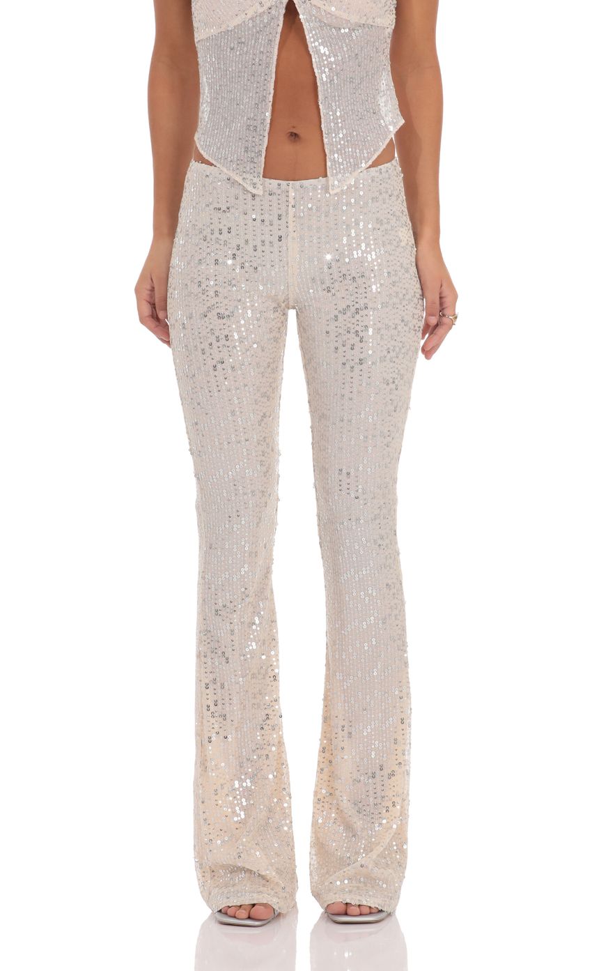 Flyaway Sequin Two Piece Set in Champagne
